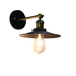 Lampada da parete in ferro con vernice a parete singola Lampada da parete con spada laser nera stupida