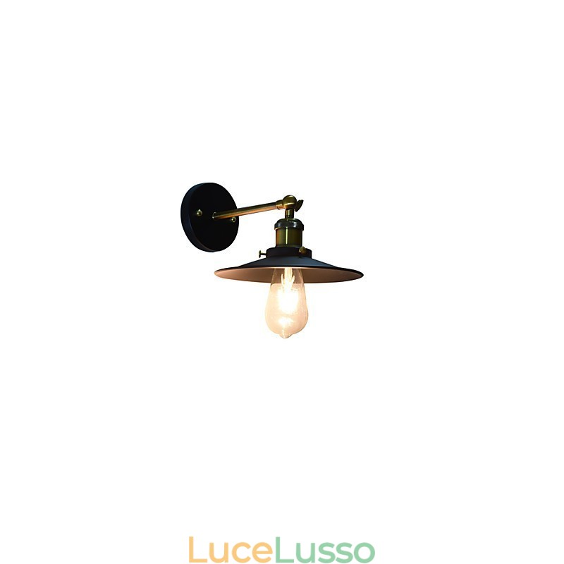 Lampada da parete in ferro con vernice a parete singola Lampada da parete con spada laser nera stupida