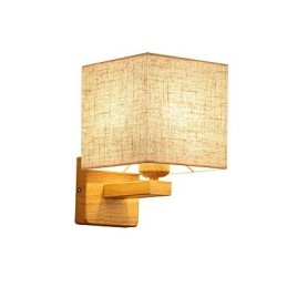 Lampada da tavolo minimalista in legno massello Lampada da comodino