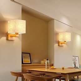 Lampada da tavolo minimalista in legno massello Lampada da comodino