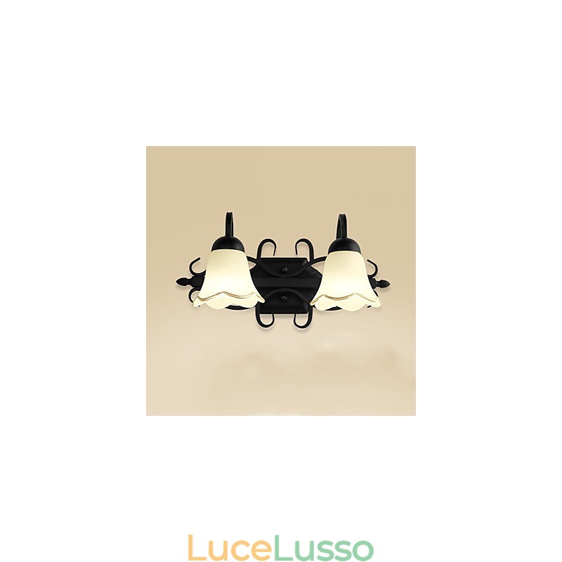 Rustic Lodge elettrolitico Caratteristica per illuminazione da parete per bagno Downlight
