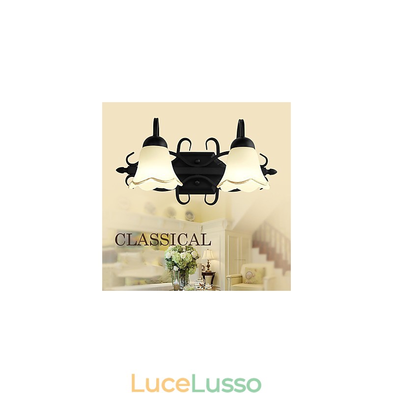 Rustic Lodge elettrolitico Caratteristica per illuminazione da parete per bagno Downlight