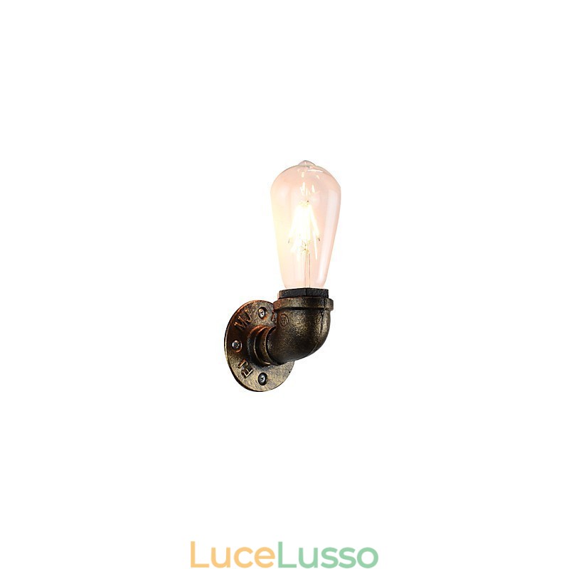Applique da parete rustica in ottone antico tradizionale classico per luce ambientale