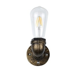Applique da parete rustica in ottone antico tradizionale classico per luce ambientale