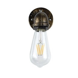Applique da parete rustica in ottone antico tradizionale classico per luce ambientale