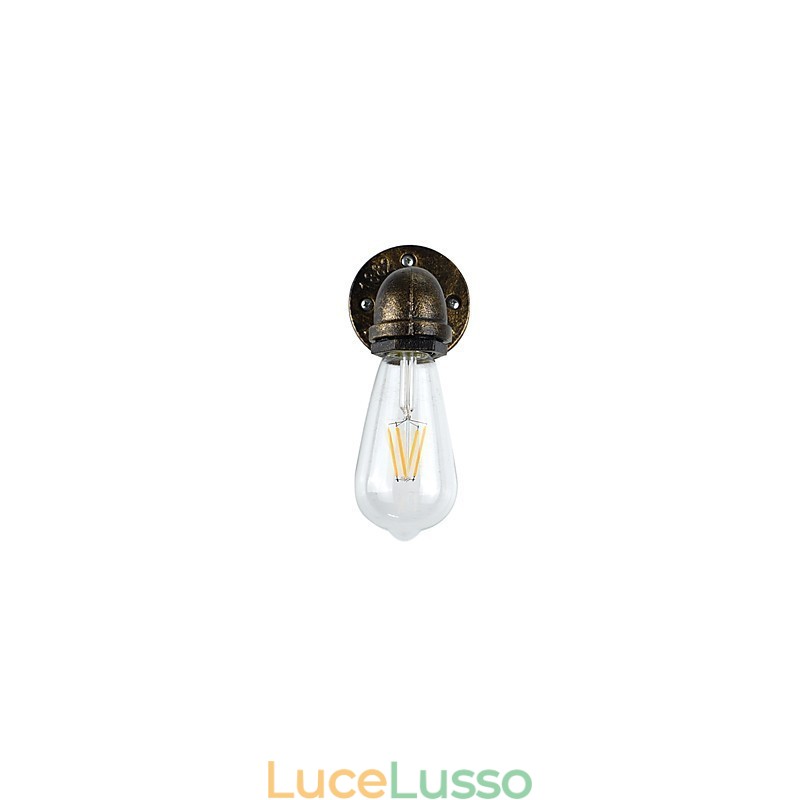 Applique da parete rustica in ottone antico tradizionale classico per luce ambientale