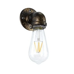Applique da parete rustica in ottone antico tradizionale classico per luce ambientale
