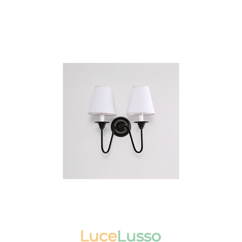 Finitura rustica in ossido nero per protezione degli occhi Applique da parete con luce ambientale