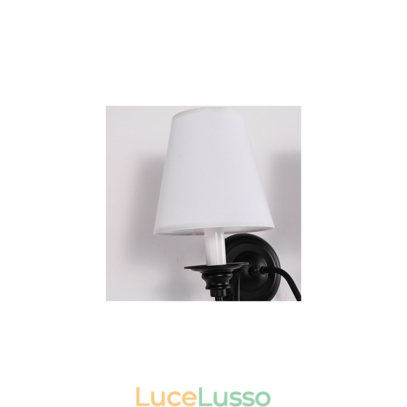Finitura rustica in ossido nero per protezione degli occhi Applique da parete con luce ambientale
