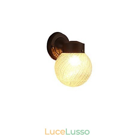 Finitura moderna contemporanea in ossido nero per applique da parete con luce ambientale in stile mini Finitura moderna contemporanea in ossido nero per applique da parete con luce ambientale in stile mini