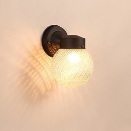 Finitura moderna contemporanea in ossido nero per applique da parete con luce ambientale in stile mini