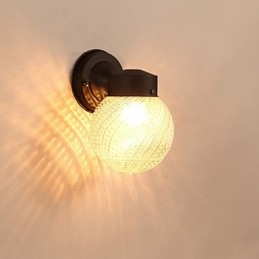 Finitura moderna contemporanea in ossido nero per applique da parete con luce ambientale in stile mini