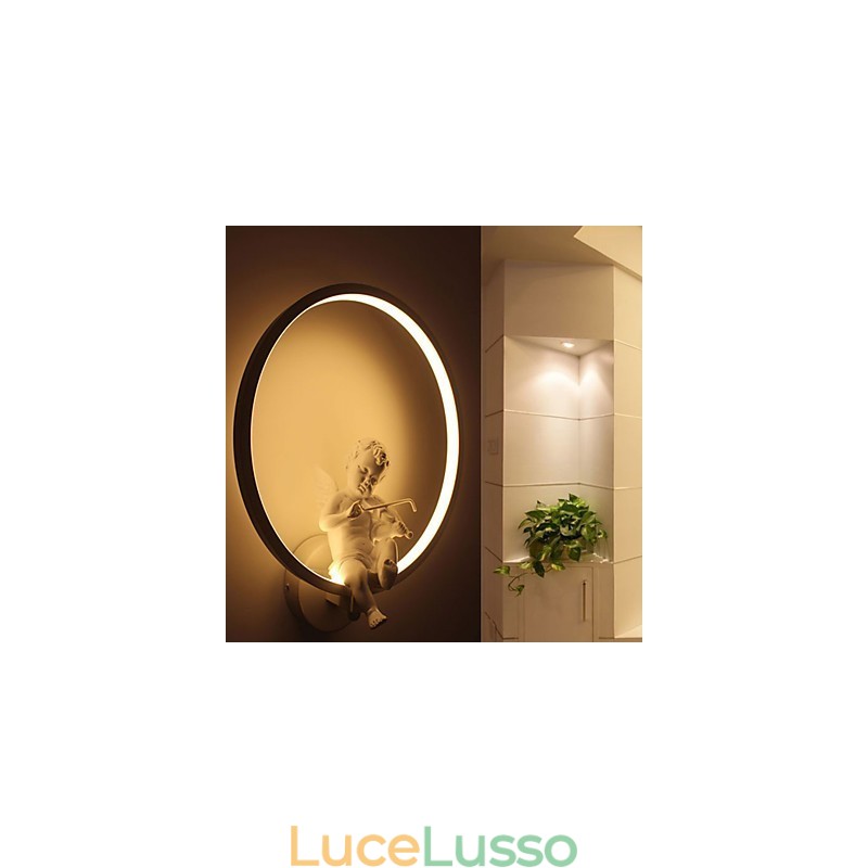 Lampada da parete moderna Lampada creativa di personalità Lampada di design Angelo Decorazione Lampada da parete in alluminio integrata per corridoio