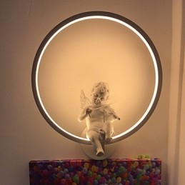 Lampada da parete moderna Lampada creativa di personalità Lampada di design Angelo Decorazione Lampada da parete in alluminio integrata per corridoio