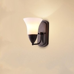 Finitura rustica in ossido nero per protezione degli occhi Applique da parete con luce ambientale