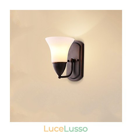 Finitura rustica in ossido nero per protezione degli occhi Applique da parete con luce ambientale Finitura rustica in ossido nero per protezione degli occhi Applique da parete con luce ambientale