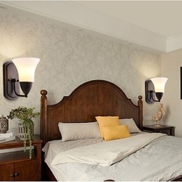 Finitura rustica in ossido nero per protezione degli occhi Applique da parete con luce ambientale