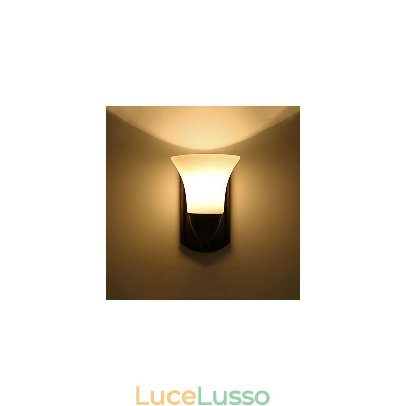 Finitura rustica in ossido nero per protezione degli occhi Applique da parete con luce ambientale