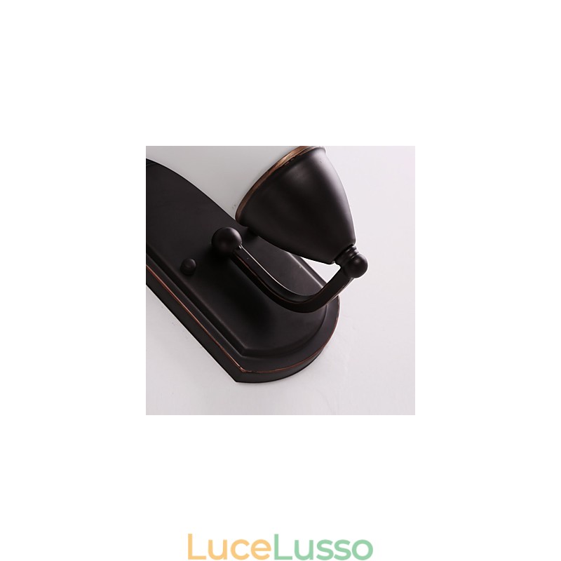 Finitura rustica in ossido nero per protezione degli occhi Applique da parete con luce ambientale