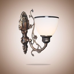 Semplice lampada da parete americana, lampada da comodino, lampada decorativa per soggiorno, lampada da parete creativa in ferro battuto in stile europeo
