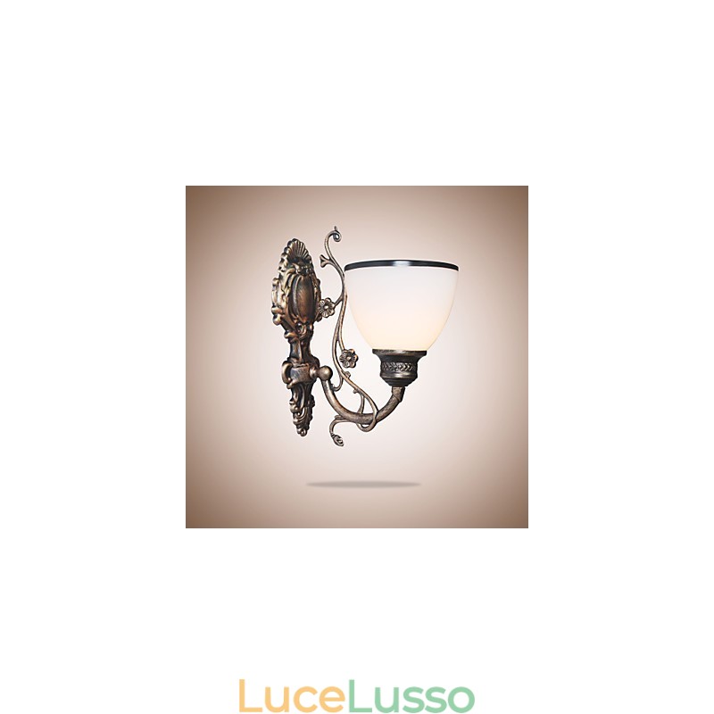 Semplice lampada da parete americana, lampada da comodino, lampada decorativa per soggiorno, lampada da parete creativa in ferro battuto in stile europeo