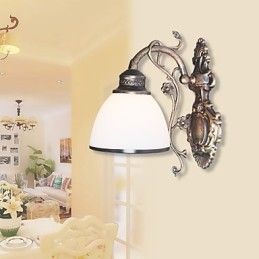 Semplice lampada da parete americana, lampada da comodino, lampada decorativa per soggiorno, lampada da parete creativa in ferro battuto in stile europeo