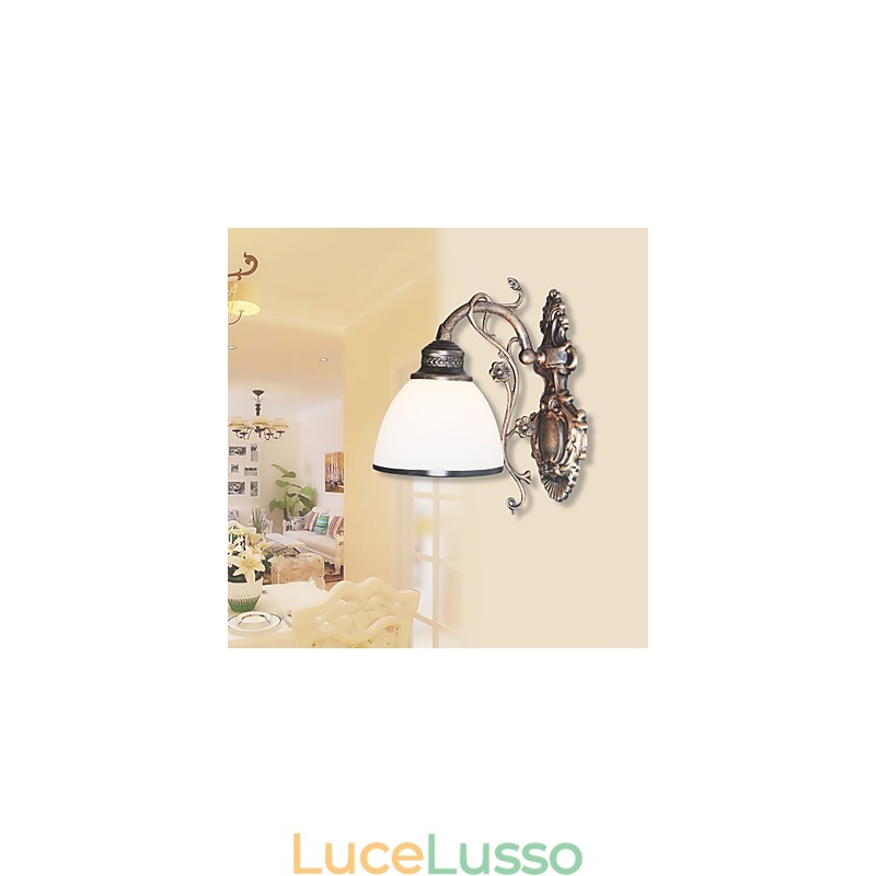 Semplice lampada da parete americana, lampada da comodino, lampada decorativa per soggiorno, lampada da parete creativa in ferro battuto in stile europeo