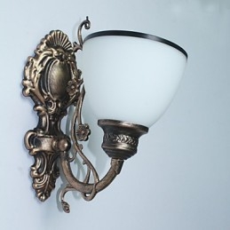 Semplice lampada da parete americana, lampada da comodino, lampada decorativa per soggiorno, lampada da parete creativa in ferro battuto in stile europeo