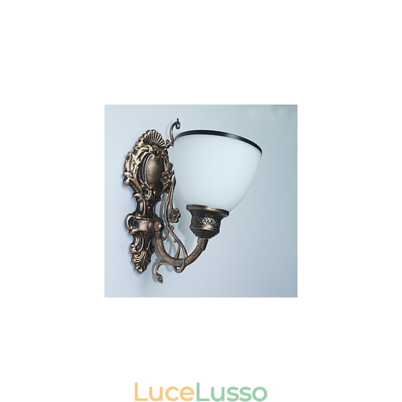 Semplice lampada da parete americana, lampada da comodino, lampada decorativa per soggiorno, lampada da parete creativa in ferro battuto in stile europeo