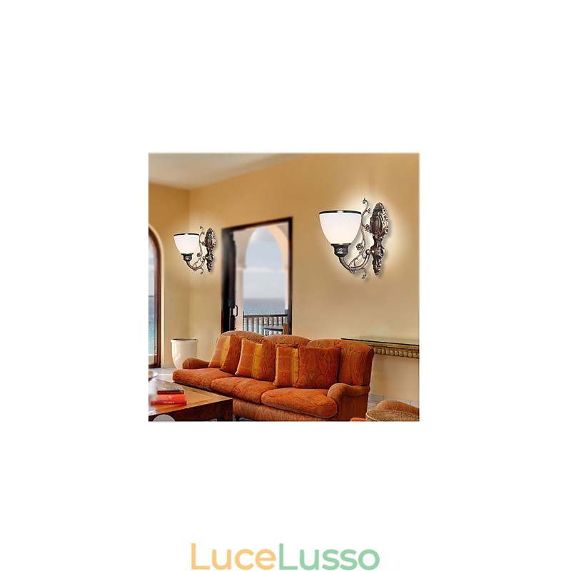 Semplice lampada da parete americana, lampada da comodino, lampada decorativa per soggiorno, lampada da parete creativa in ferro battuto in stile europeo