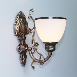 Semplice lampada da parete americana, lampada da comodino, lampada decorativa per soggiorno, lampada da parete creativa in ferro battuto in stile europeo