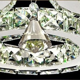 Lampada da soffitto in cristallo 5 luci moderna galvanica trasparente in acciaio inossidabile