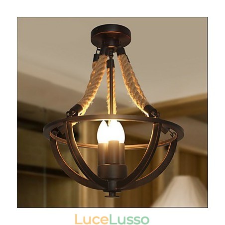 Lampada da soffitto americana retrò in corda semplice Lampada da soffitto americana retrò in corda semplice