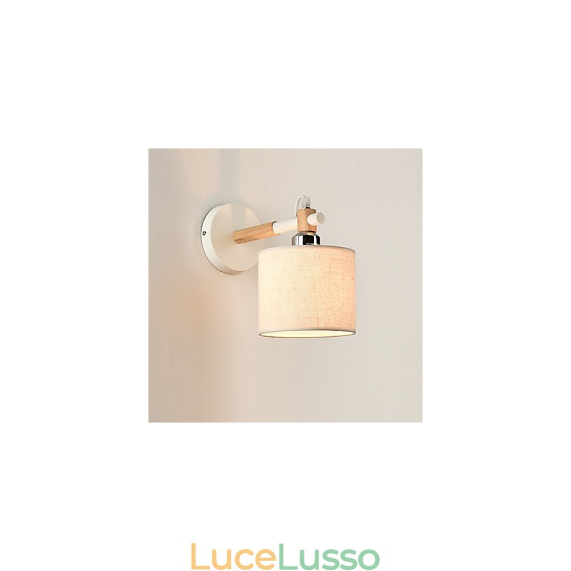 Applique da parete in tessuto, moderna, contemporanea, caratteristica, luce ambientale, applique da parete