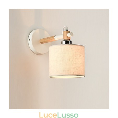 Applique da parete in tessuto, moderna, contemporanea, caratteristica, luce ambientale, applique da parete