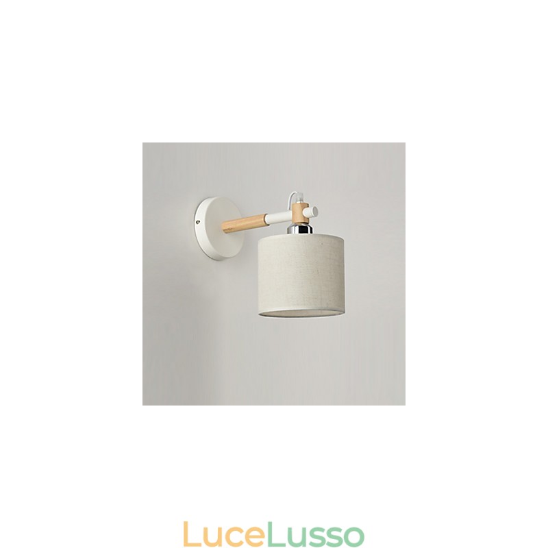 Applique da parete in tessuto, moderna, contemporanea, caratteristica, luce ambientale, applique da parete