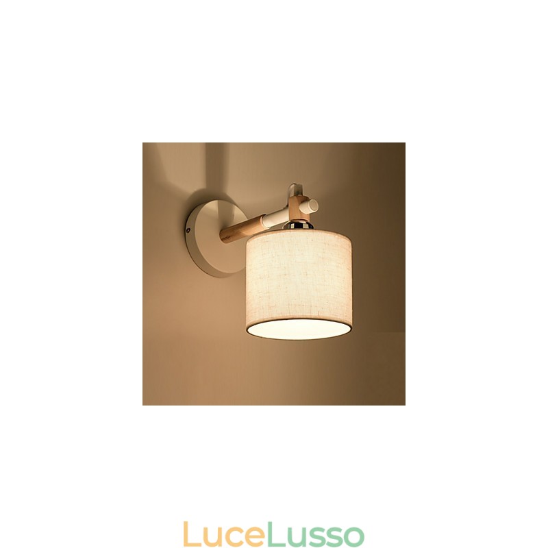 Applique da parete in tessuto, moderna, contemporanea, caratteristica, luce ambientale, applique da parete