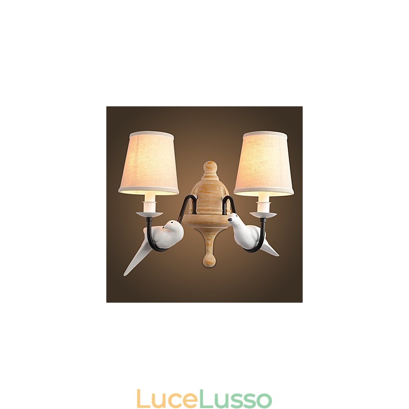 Applique da parete rustiche con luce ambientale, semplice e vintage, con pittura caratteristica