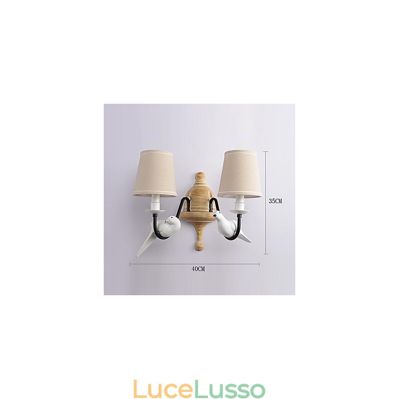 Applique da parete rustiche con luce ambientale, semplice e vintage, con pittura caratteristica