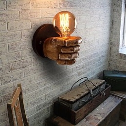Lampada da parete industriale Loft Lampada da parete in resina Lodge Antico Vintage Retro Pittura Caratteristica per Mini Stile Luce Ambientale Applique da parete Lampada da parete