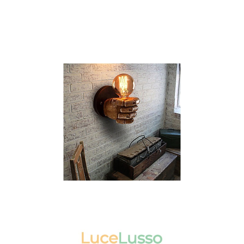 Lampada da parete industriale Loft Lampada da parete in resina Lodge Antico Vintage Retro Pittura Caratteristica per Mini Stile Luce Ambientale Applique da parete Lampada da parete