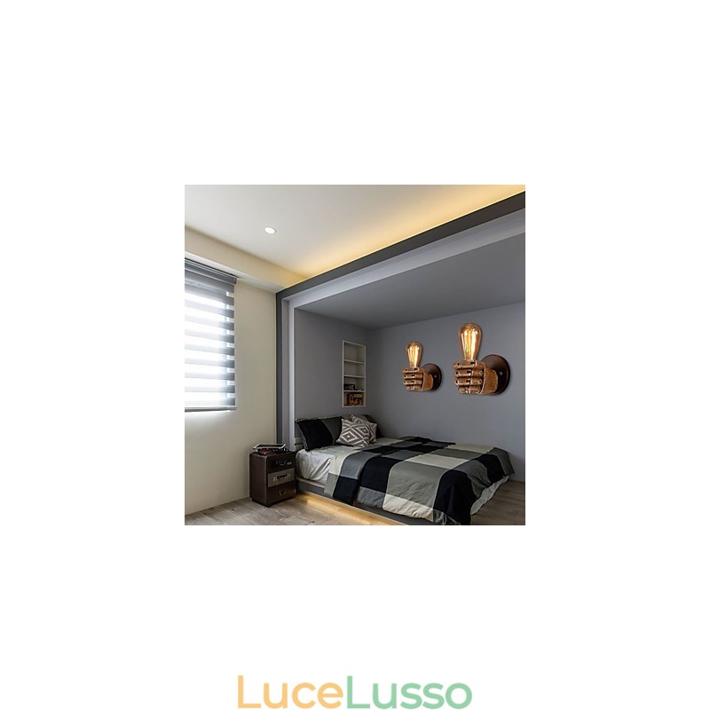 Lampada da parete industriale Loft Lampada da parete in resina Lodge Antico Vintage Retro Pittura Caratteristica per Mini Stile Luce Ambientale Applique da parete Lampada da parete
