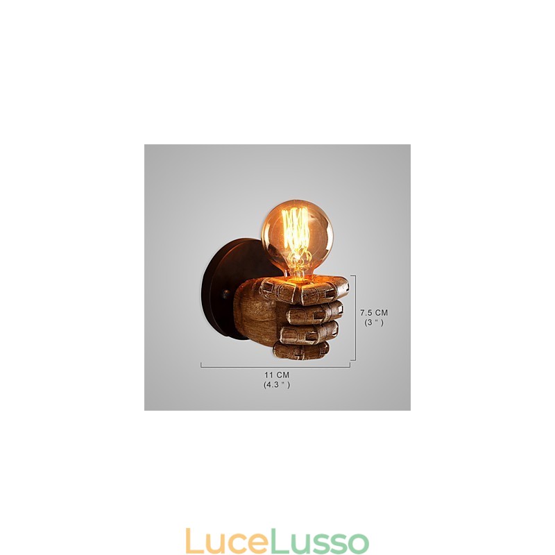 Lampada da parete industriale Loft Lampada da parete in resina Lodge Antico Vintage Retro Pittura Caratteristica per Mini Stile Luce Ambientale Applique da parete Lampada da parete