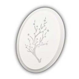 Applique da parete in acrilico intagliato prugna Lampada da comodino rotonda Luci da corridoio Bianco caldo AC220V