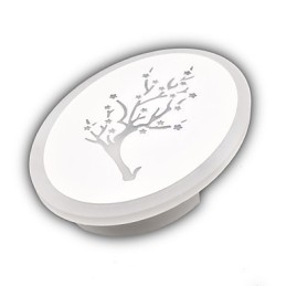Applique da parete in acrilico intagliato prugna Lampada da comodino rotonda Luci da corridoio Bianco caldo AC220V