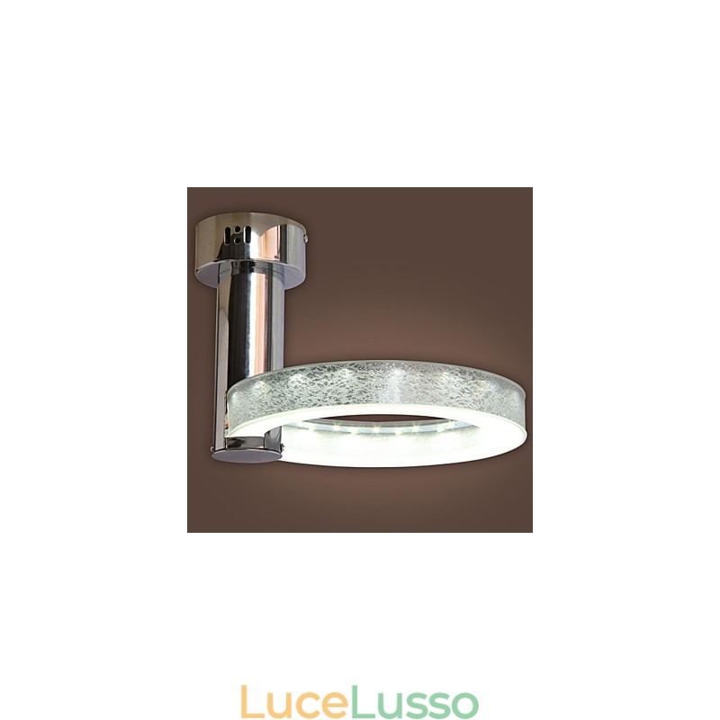 Lampadario in acrilico argentato (finitura cromata)