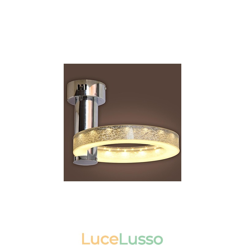 Lampadario in acrilico argentato (finitura cromata)