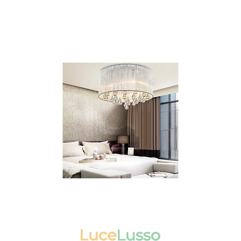Plafoniera moderna in cristallo 4 luci