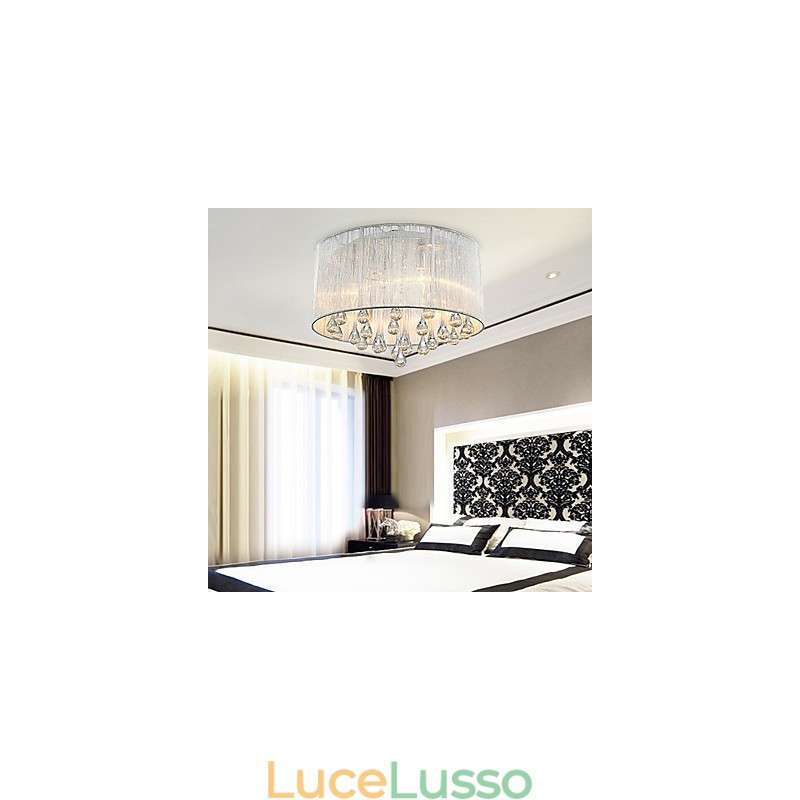 Plafoniera moderna in cristallo 4 luci