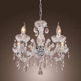 Lampada da soffitto cromata Upligh Candela Lampadario in acrilico Lampadario pendente